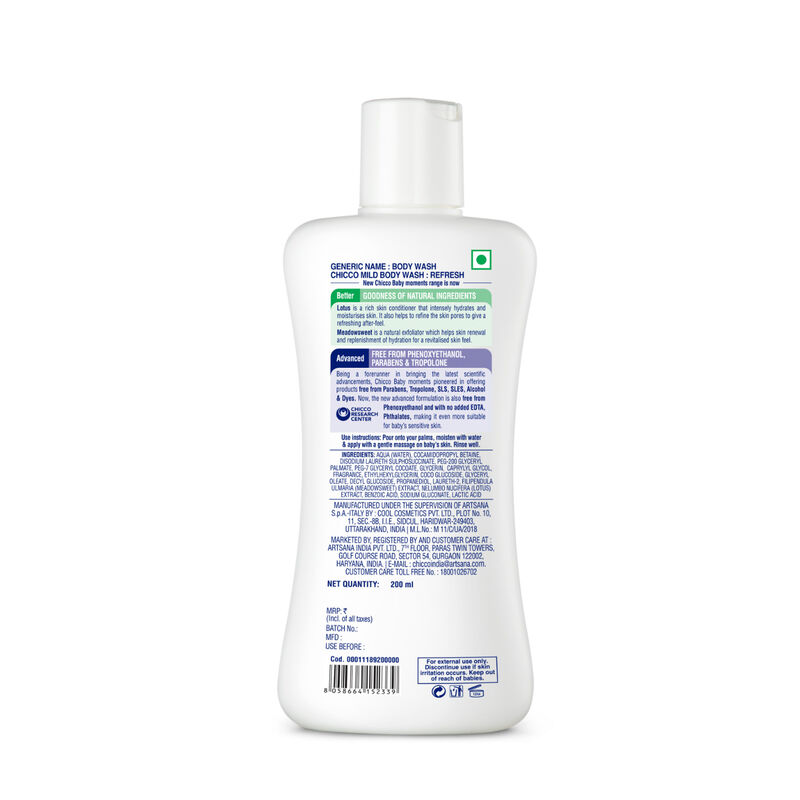 Baby Mild Bodywash Refresh (200ml) image number 1